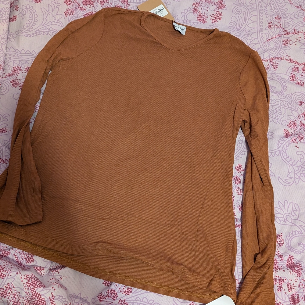 Blank NYC Rust Long Sleeve Top